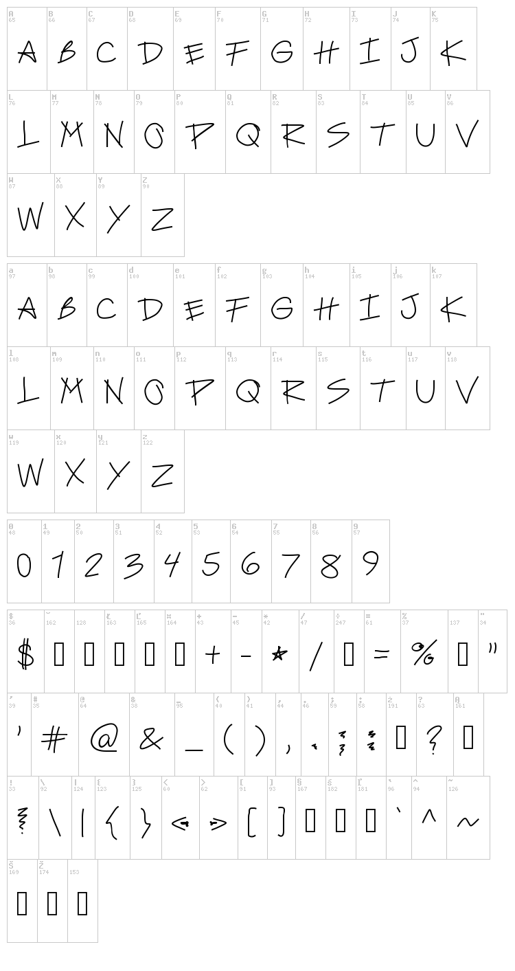 Fck me harder font map